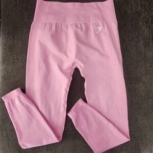 Gymshark Vital Bubblegum Pink Seamless High-Waist Leggings, Sz L